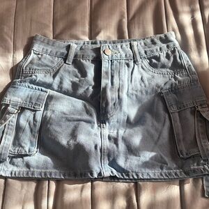 Love Tree Light Blue Denim Mini Skirt